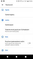 Nastavení Google Go (mobilní) Nastavení
