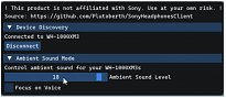 Sony Headphones Client